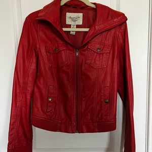 American Rag Faux Leather Pink/Coral Jacket